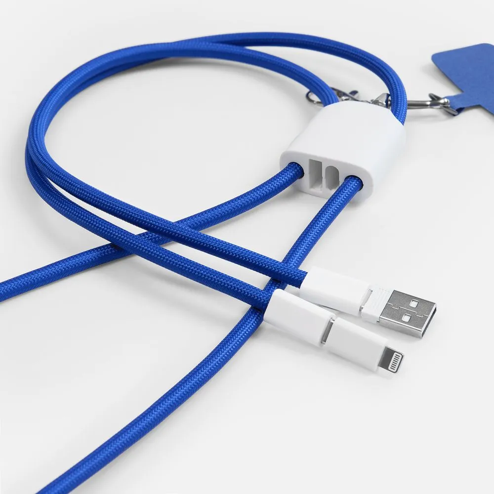 Кабель-ланьярд energyFlex Pro, синий заказать онлайн с вашим дизайном на заказ в Москве и области
