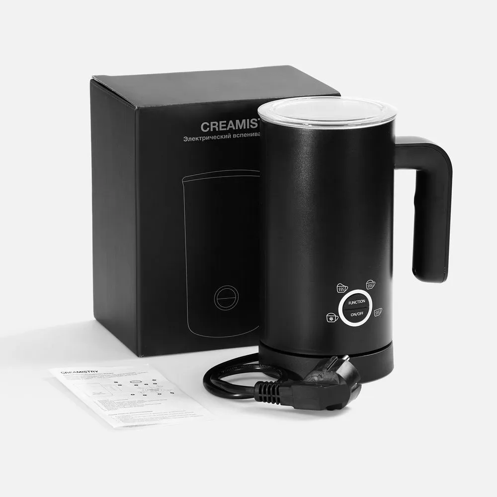 Электрический вспениватель молока Creamistry, черный заказать онлайн с вашим дизайном на заказ в Москве и области