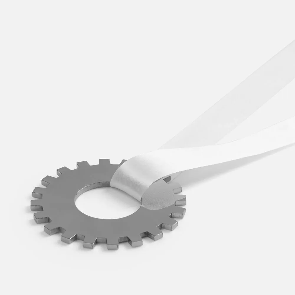 Медаль Industrial с сатиновой лентой заказать онлайн с вашим дизайном на заказ в Москве и области