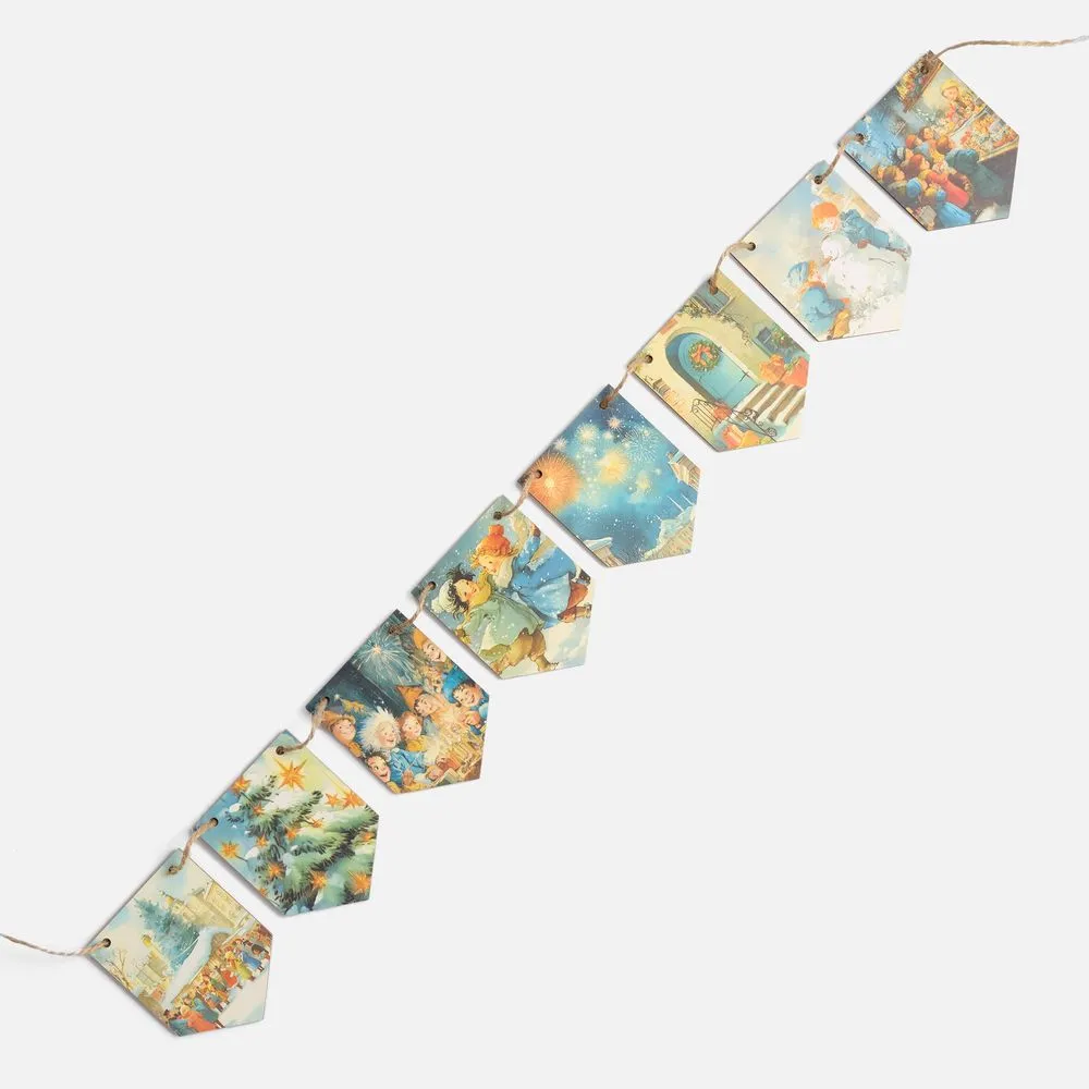 Деревянные флажки «Праздничные мотивы» заказать онлайн с вашим дизайном на заказ в Москве и области