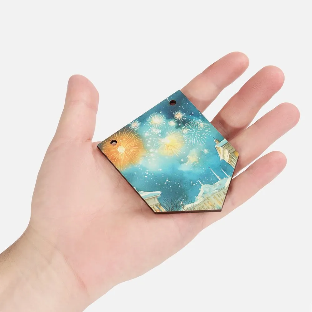 Деревянные флажки «Праздничные мотивы» заказать онлайн с вашим дизайном на заказ в Москве и области