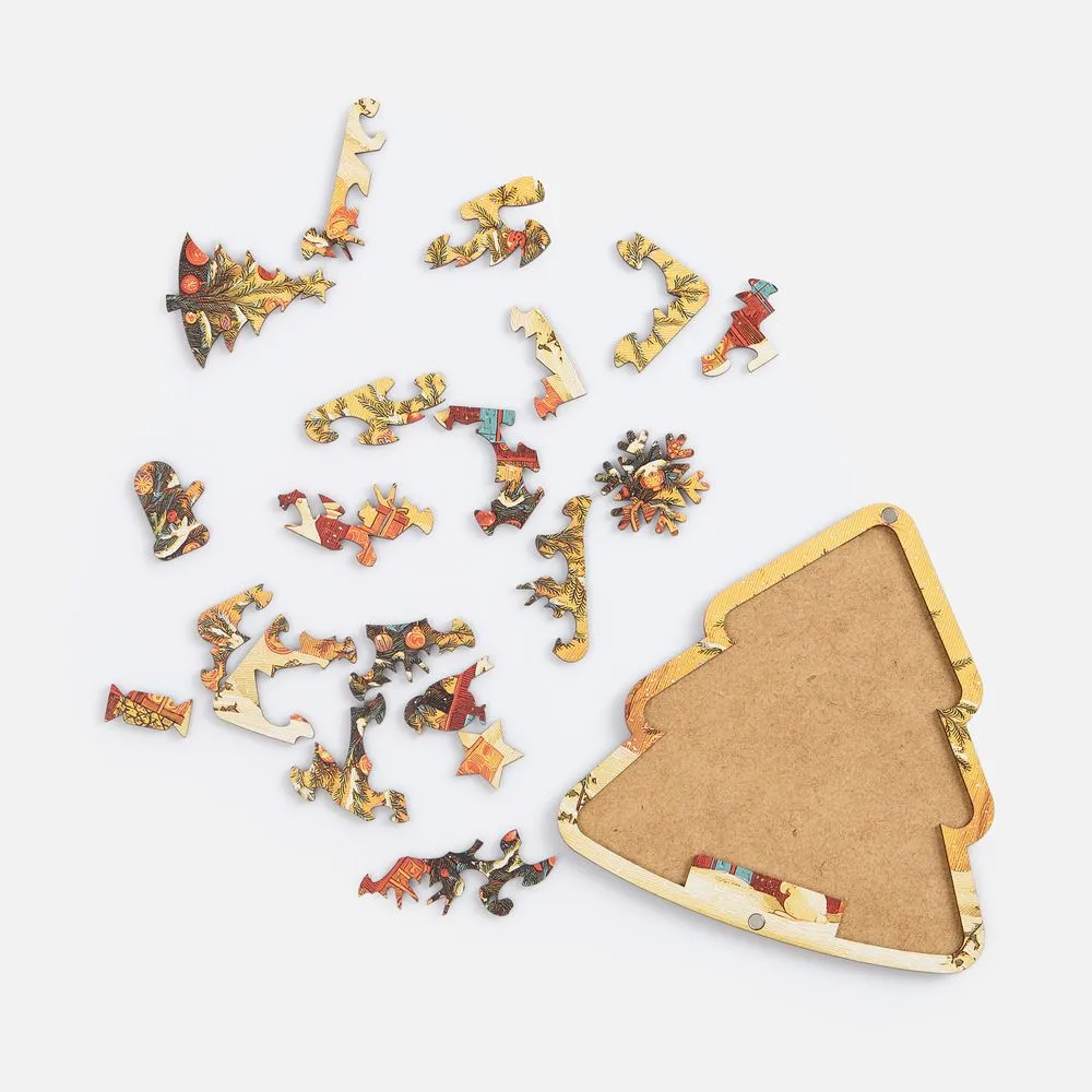 Пазл фигурный «Елочка» заказать онлайн с вашим дизайном на заказ в Москве и области