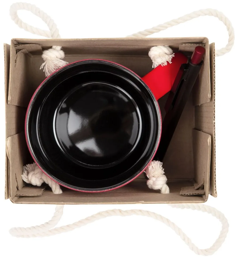 Набор Color Block: кружка и ручка, красный с черным заказать онлайн с вашим дизайном на заказ в Москве и области