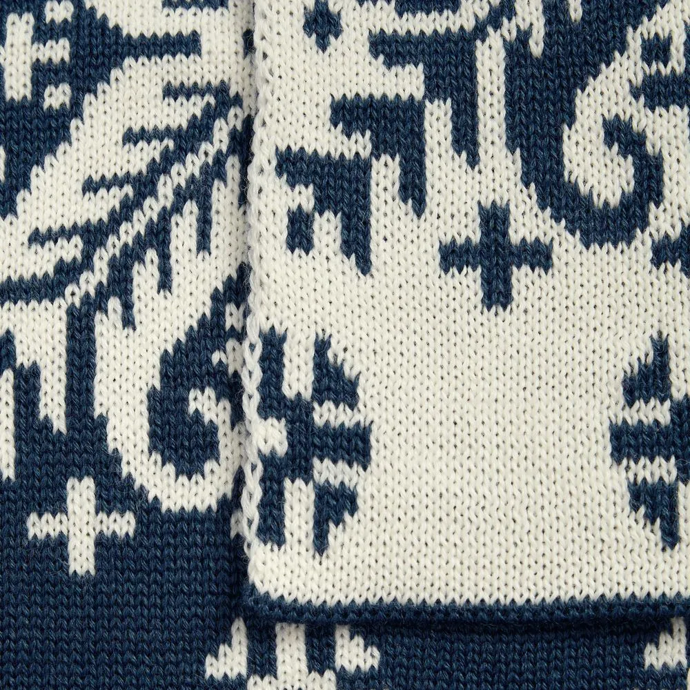 Шарф Wintertude M, синий с белым заказать онлайн с вашим дизайном на заказ в Москве и области