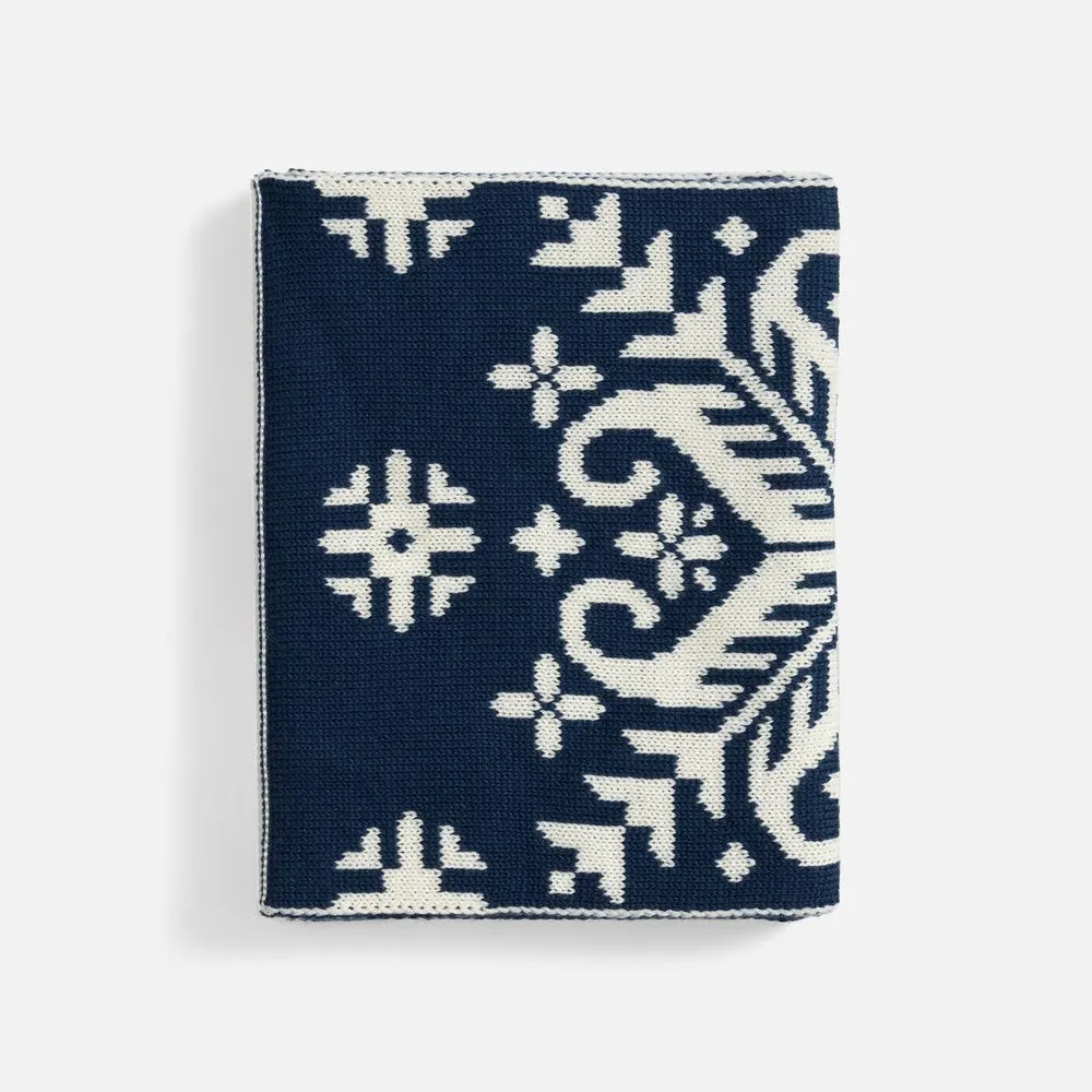 Шарф Wintertude M, синий с белым заказать онлайн с вашим дизайном на заказ в Москве и области