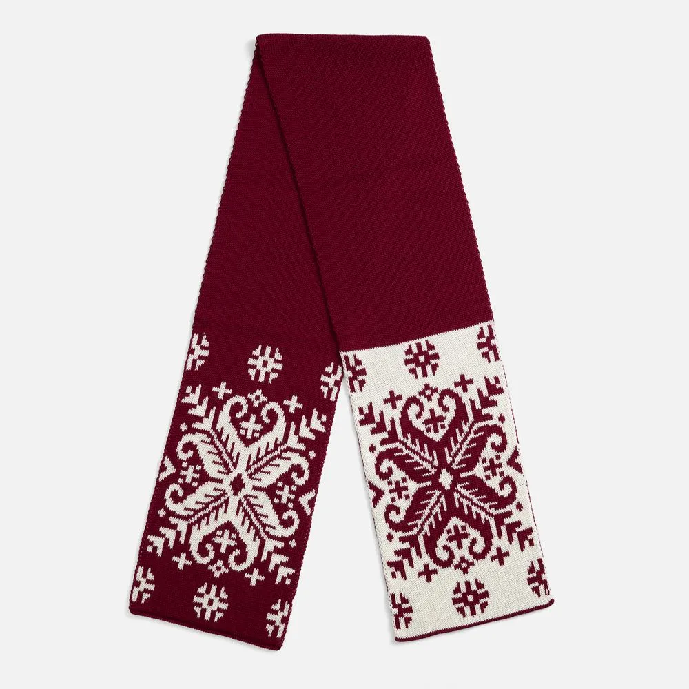 Шарф Wintertude M, красный с белым заказать онлайн с вашим дизайном на заказ в Москве и области