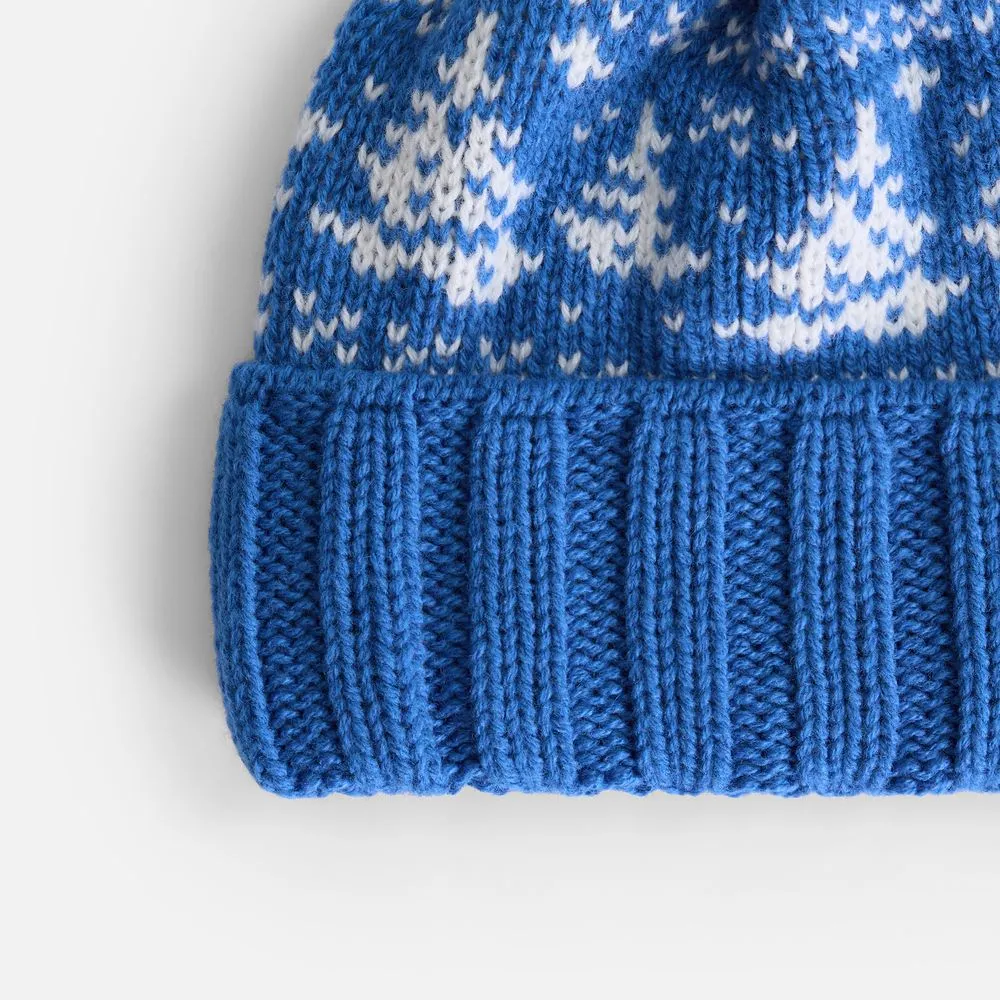 Шапка Holidale, синяя с молочным заказать онлайн с вашим дизайном на заказ в Москве и области