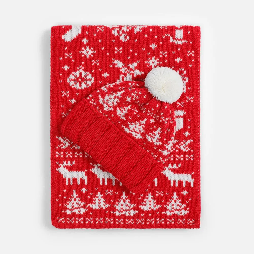 Шарф Holidale, красный с молочным заказать онлайн с вашим дизайном на заказ в Москве и области