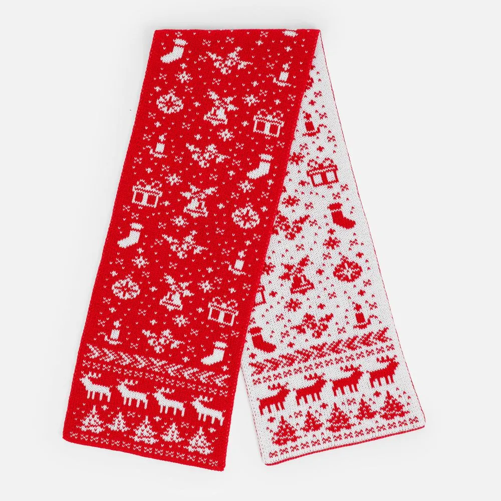 Шарф Holidale, красный с молочным заказать онлайн с вашим дизайном на заказ в Москве и области
