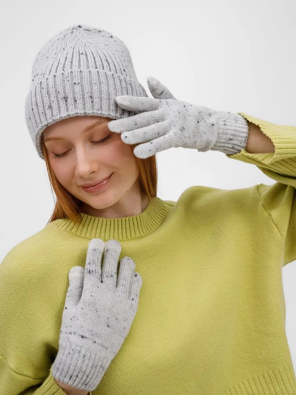 Шапка Spotti, светло-серая заказать онлайн с вашим дизайном на заказ в Москве и области