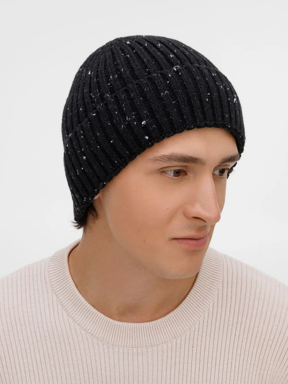 Шапка Spotti, черная заказать онлайн с вашим дизайном на заказ в Москве и области