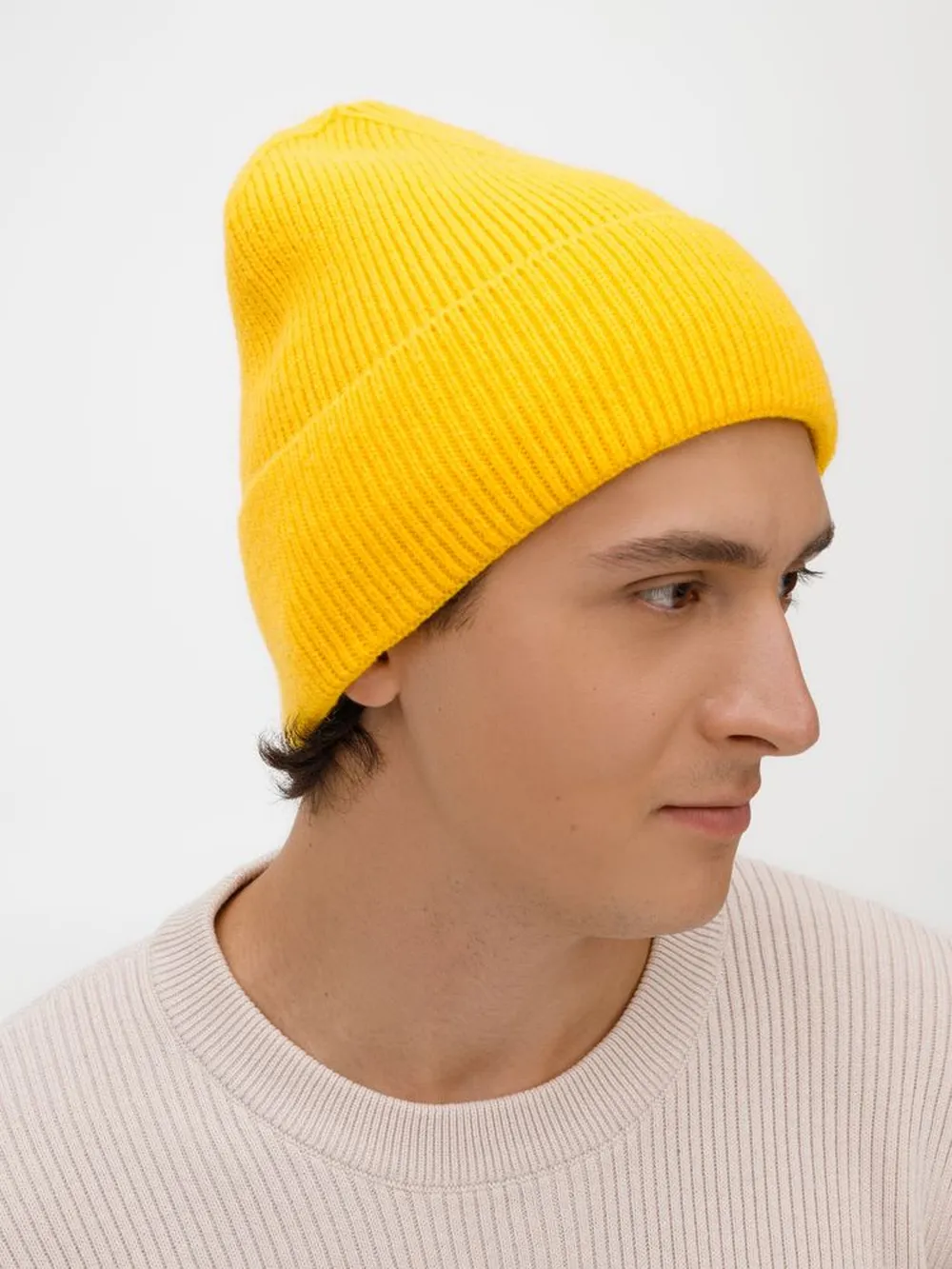 Шапка Color Boom, желтая заказать онлайн с вашим дизайном на заказ в Москве и области