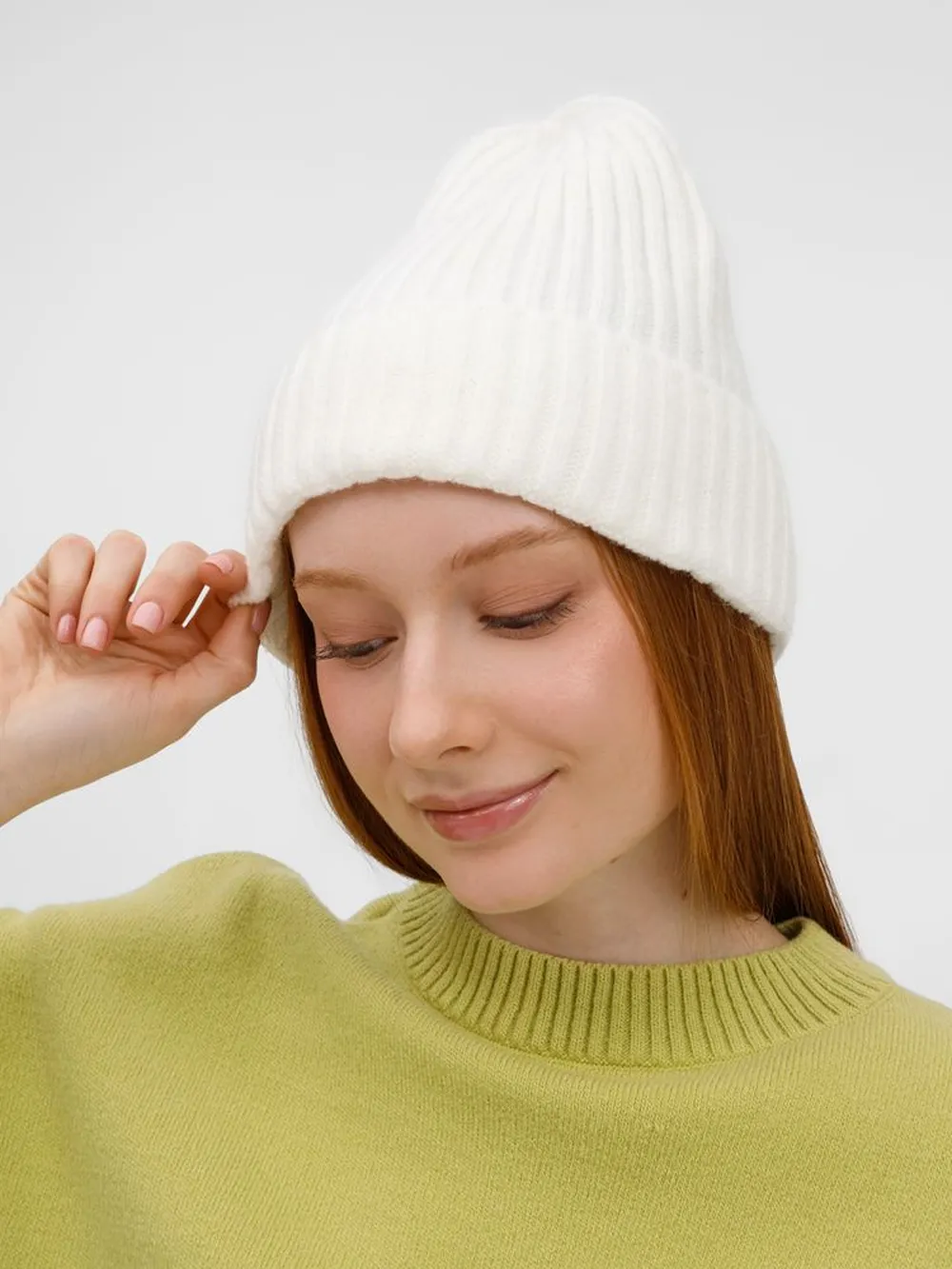 Шапка Laconi, молочно-белая заказать онлайн с вашим дизайном на заказ в Москве и области