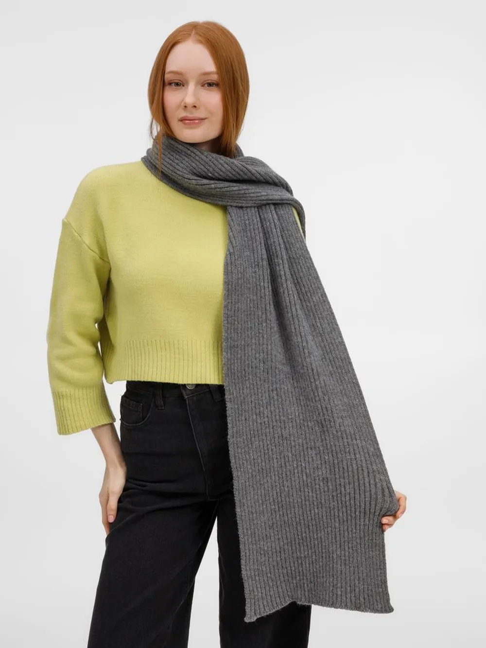 Шарф Laconi, темно-серый меланж заказать онлайн с вашим дизайном на заказ в Москве и области