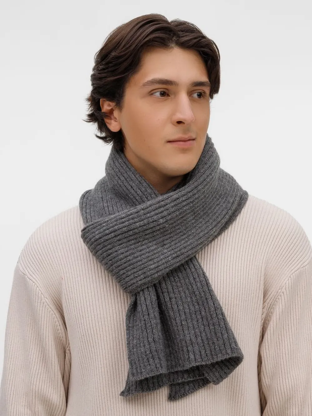 Шарф Laconi, темно-серый меланж заказать онлайн с вашим дизайном на заказ в Москве и области