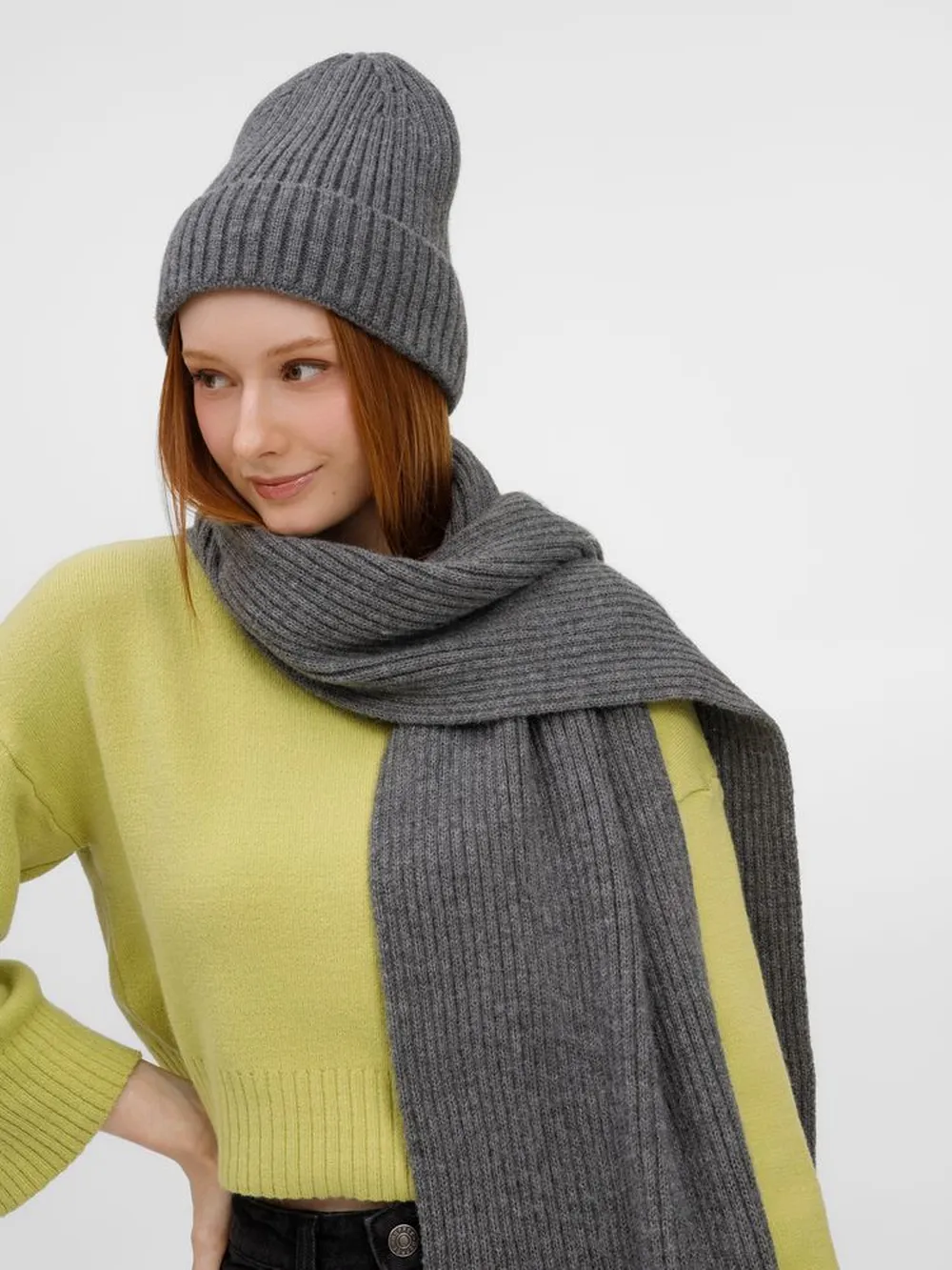 Шарф Laconi, темно-серый меланж заказать онлайн с вашим дизайном на заказ в Москве и области