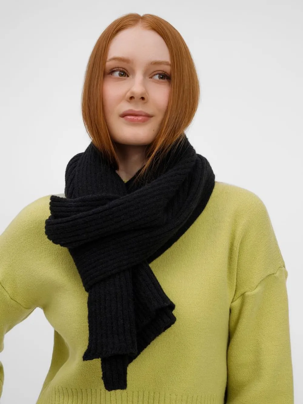 Шарф Laconi, черный заказать онлайн с вашим дизайном на заказ в Москве и области