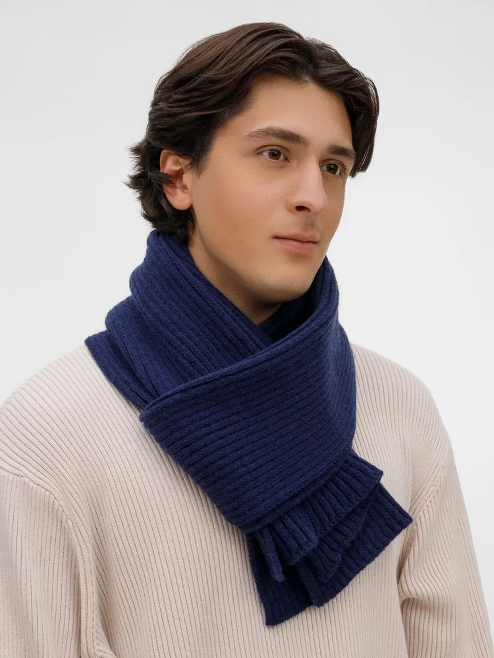 Шарф Laconi, синий заказать онлайн с вашим дизайном на заказ в Москве и области