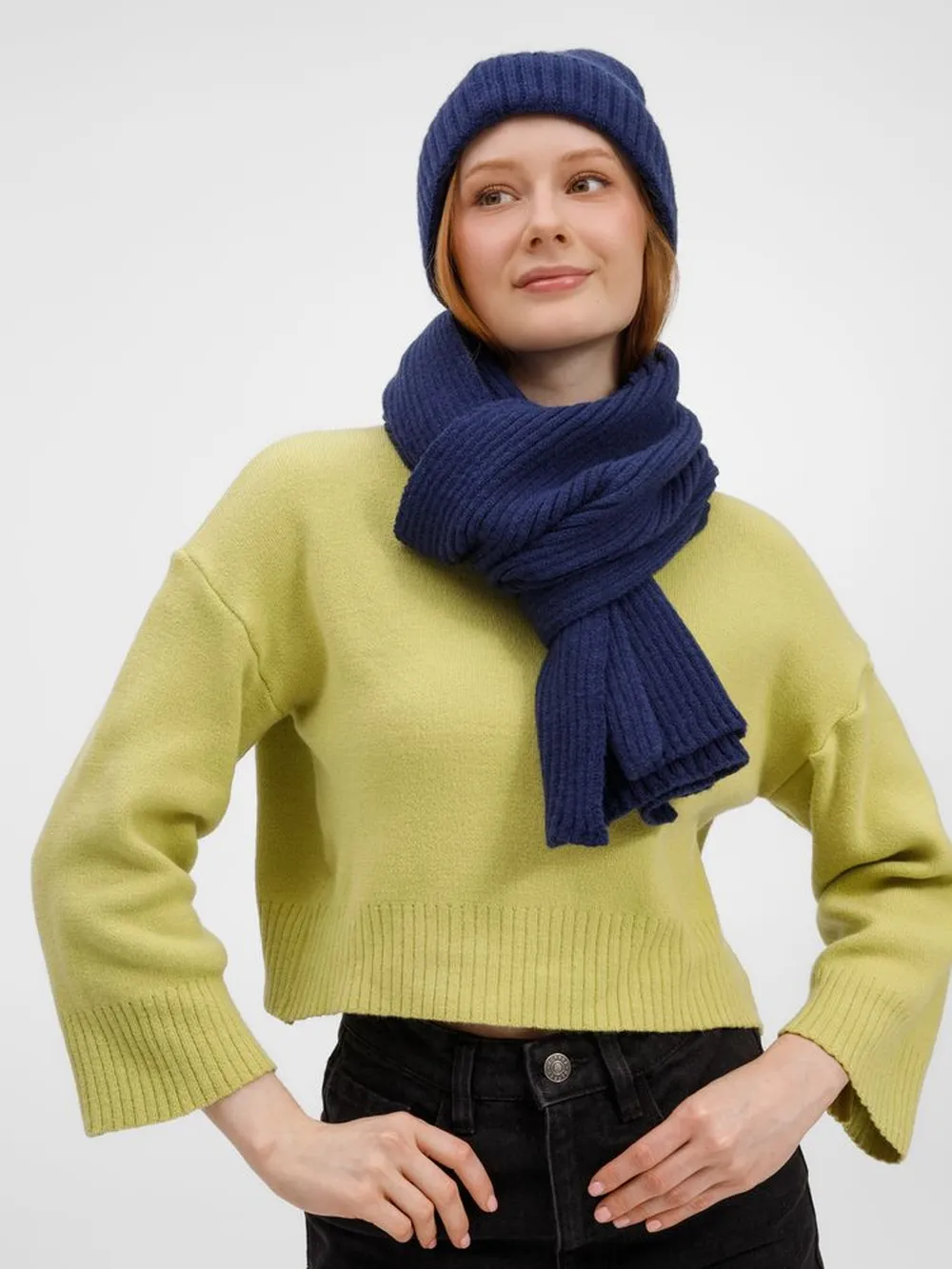 Шарф Laconi, синий заказать онлайн с вашим дизайном на заказ в Москве и области