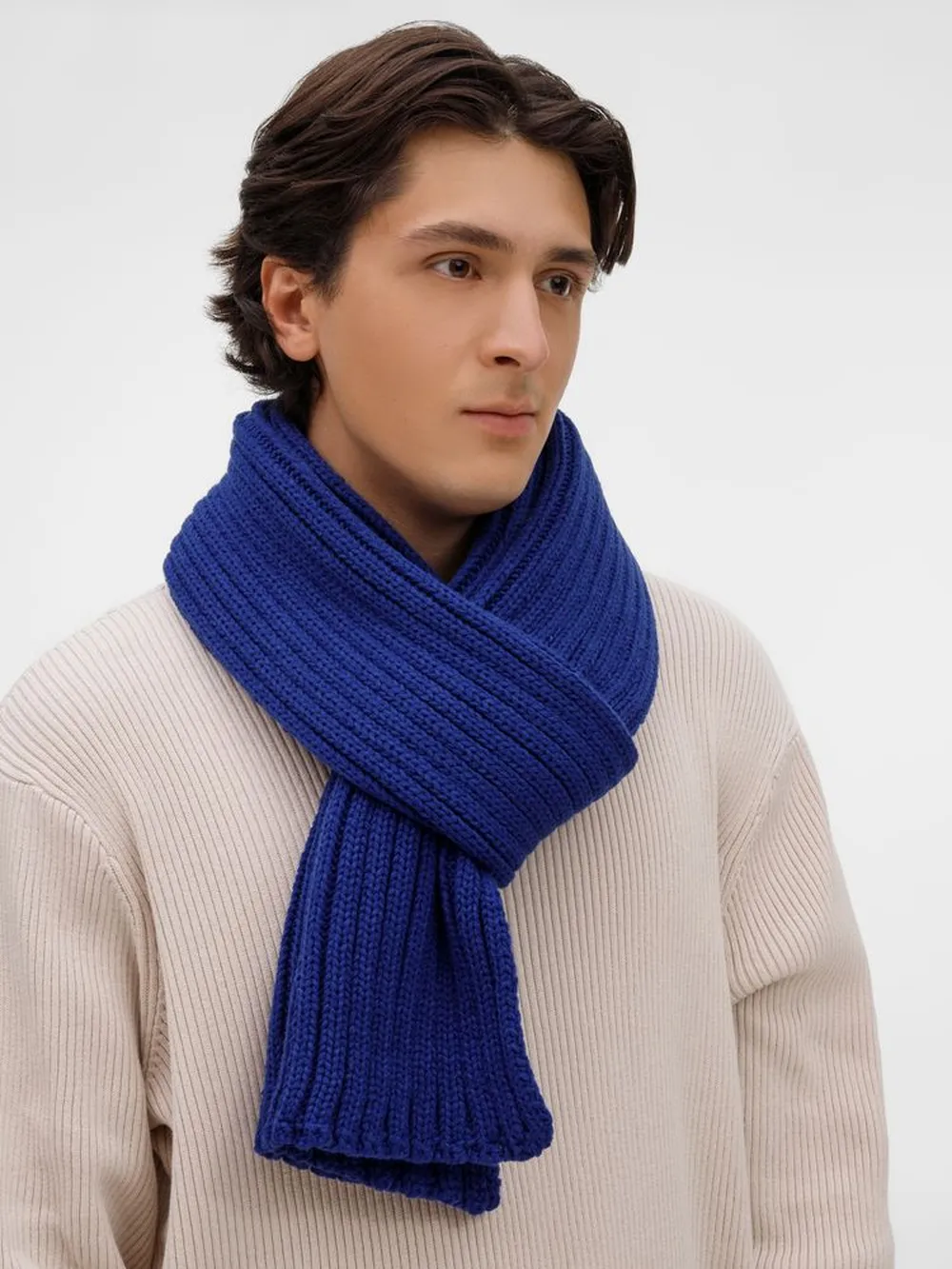 Шарф HappyGo, синий заказать онлайн с вашим дизайном на заказ в Москве и области