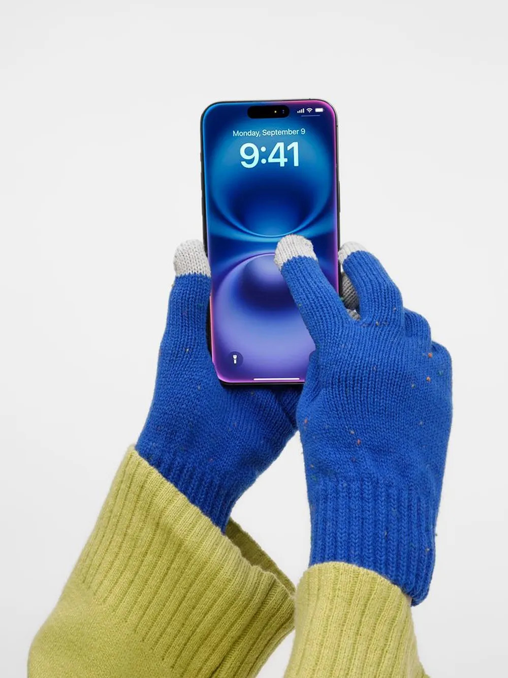 Перчатки сенсорные Spotti Senso, синие заказать онлайн с вашим дизайном на заказ в Москве и области