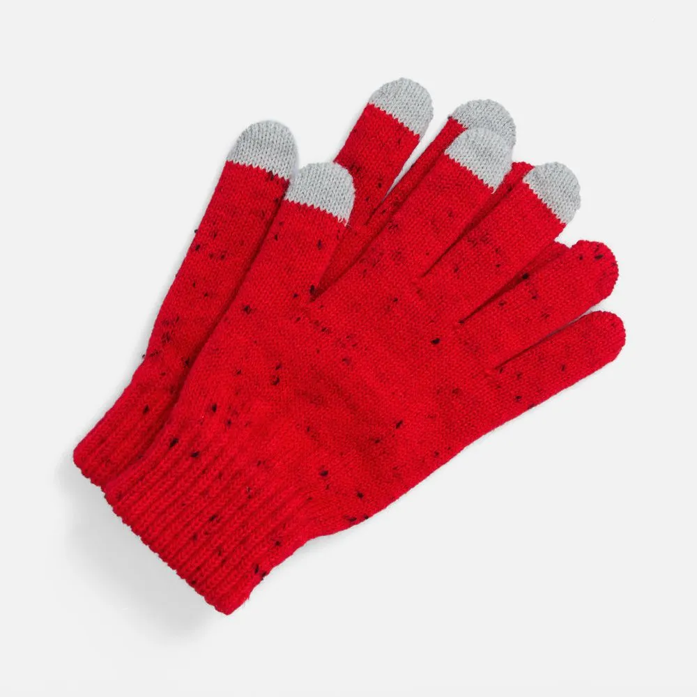 Перчатки сенсорные Spotti Senso, красные заказать онлайн с вашим дизайном на заказ в Москве и области