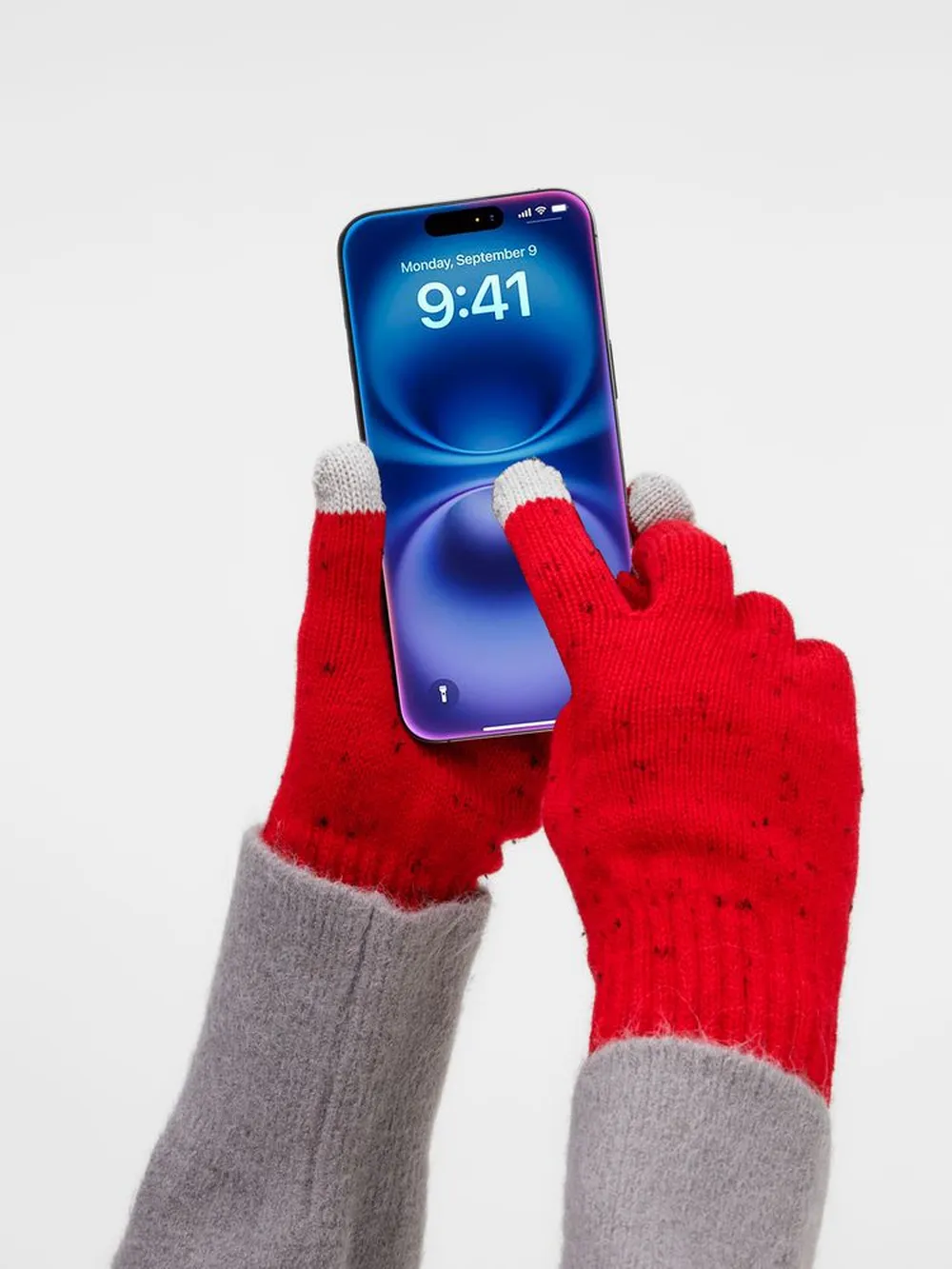 Перчатки сенсорные Spotti Senso, красные заказать онлайн с вашим дизайном на заказ в Москве и области