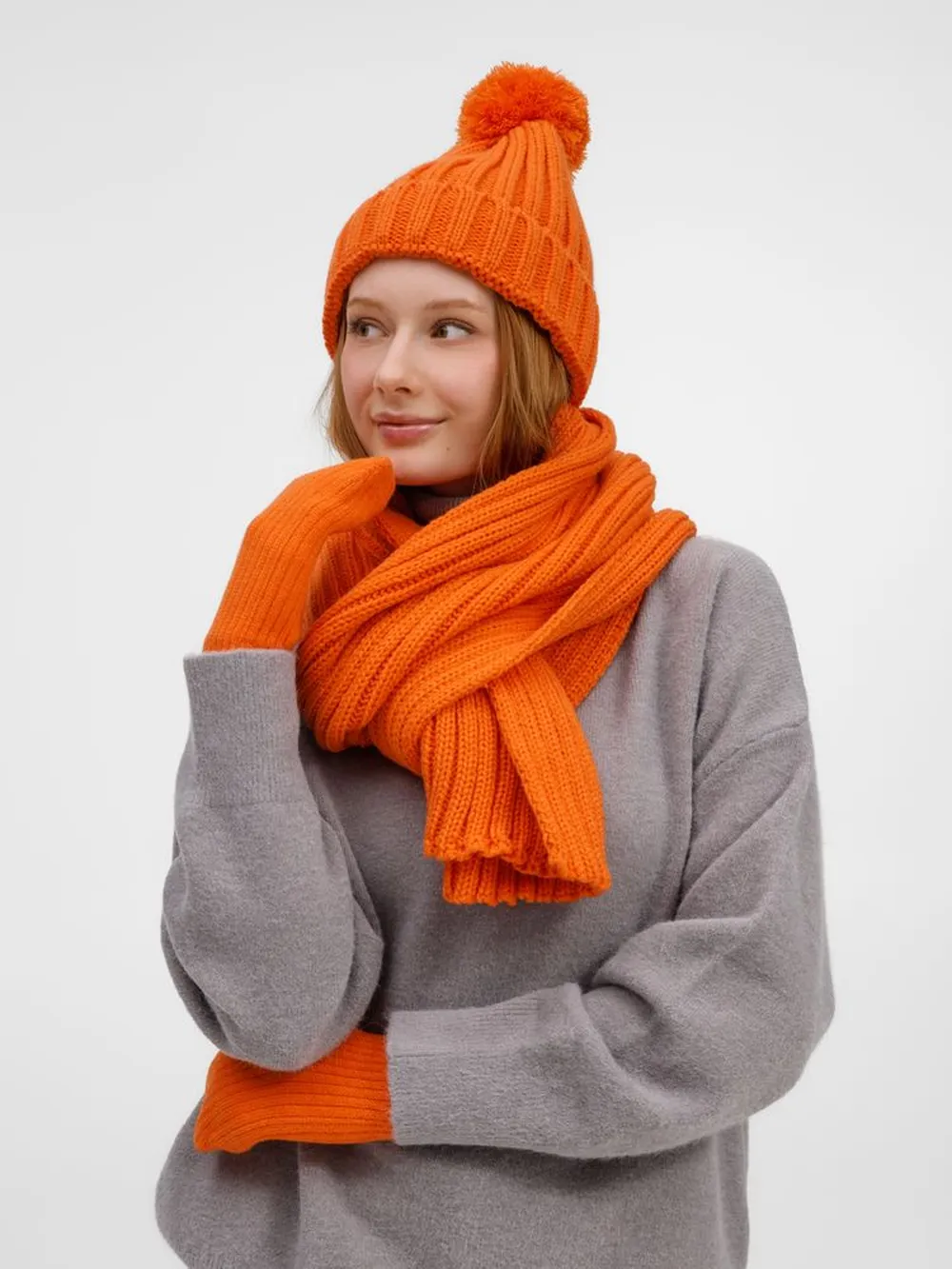 Варежки HappyGo, оранжевые заказать онлайн с вашим дизайном на заказ в Москве и области