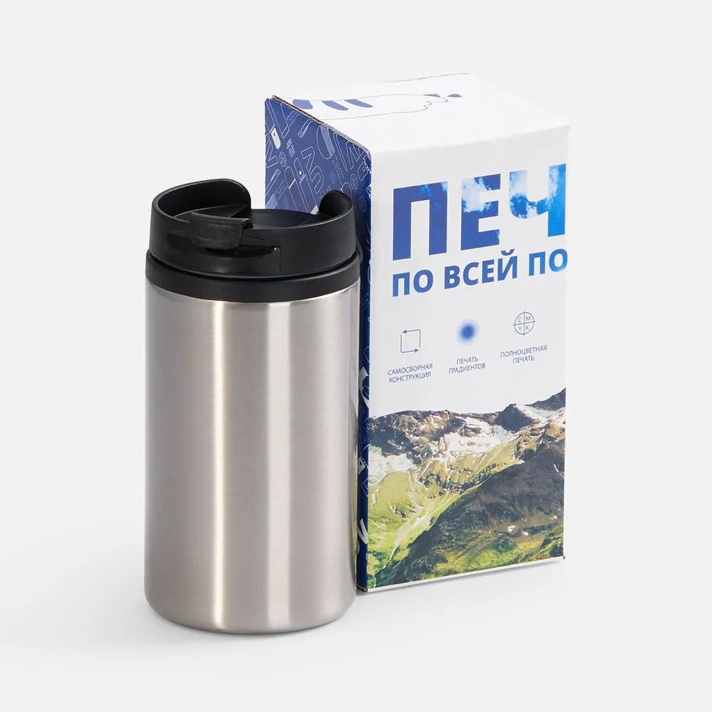 Коробка с полноцветной печатью для термостакана Canella заказать онлайн с вашим дизайном на заказ в Москве и области