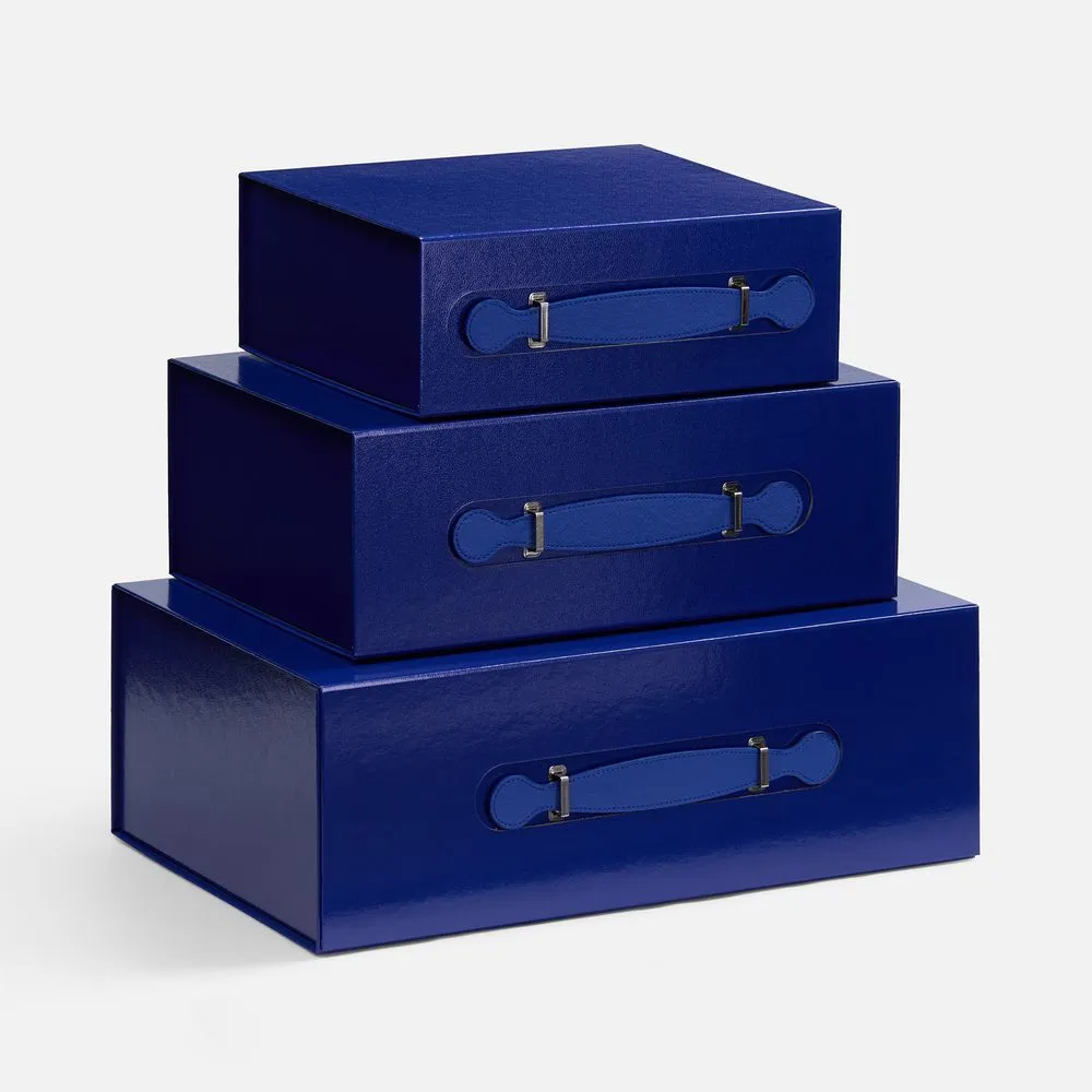 Коробка складная Holdfold, S, синяя заказать онлайн с вашим дизайном на заказ в Москве и области