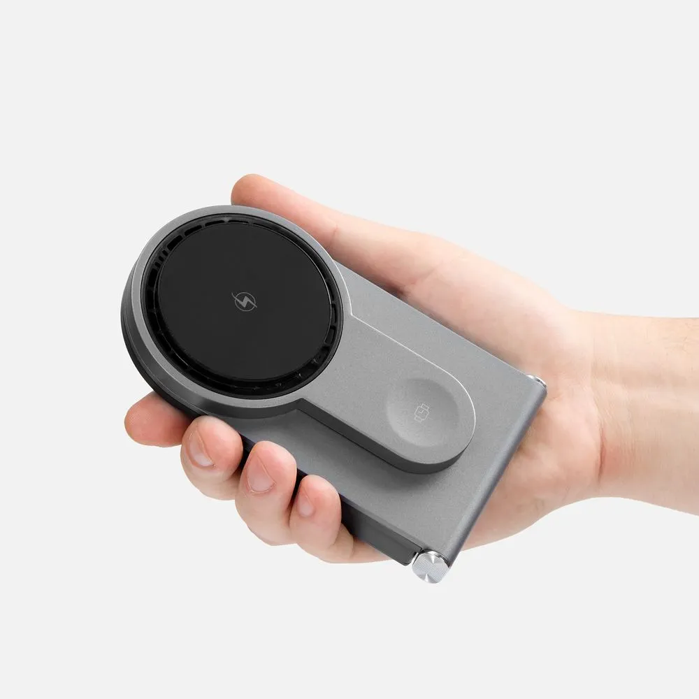 Складная станция беспроводной зарядки transForm, серый металлик заказать онлайн с вашим дизайном на заказ в Москве и области