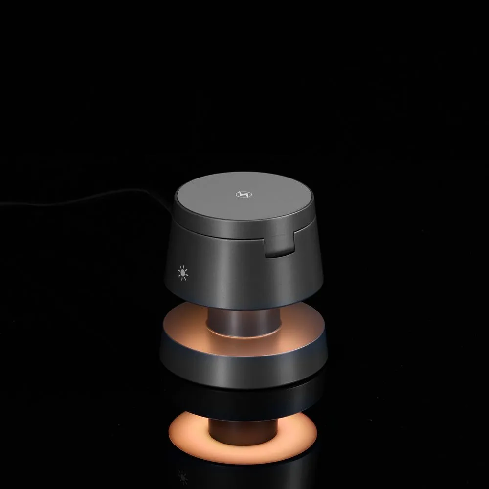 Станция беспроводной зарядки с подсветкой Lume, серая заказать онлайн с вашим дизайном на заказ в Москве и области