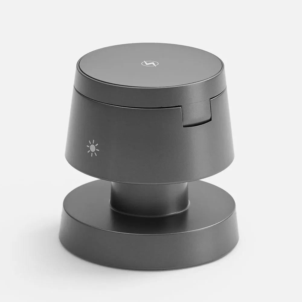 Станция беспроводной зарядки с подсветкой Lume, серая заказать онлайн с вашим дизайном на заказ в Москве и области
