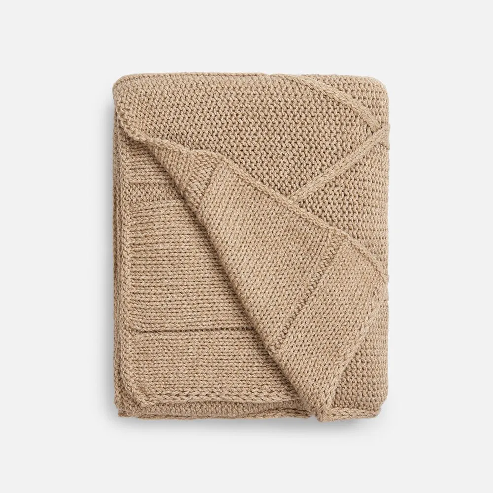 Плед Curve Verve, бежевый меланж заказать онлайн с вашим дизайном на заказ в Москве и области