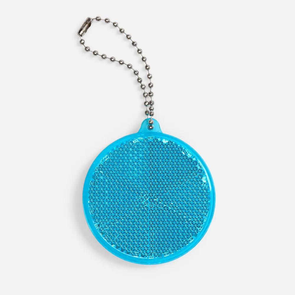 Пешеходный светоотражатель с цепочкой «Круг», синий заказать онлайн с вашим дизайном на заказ в Москве и области