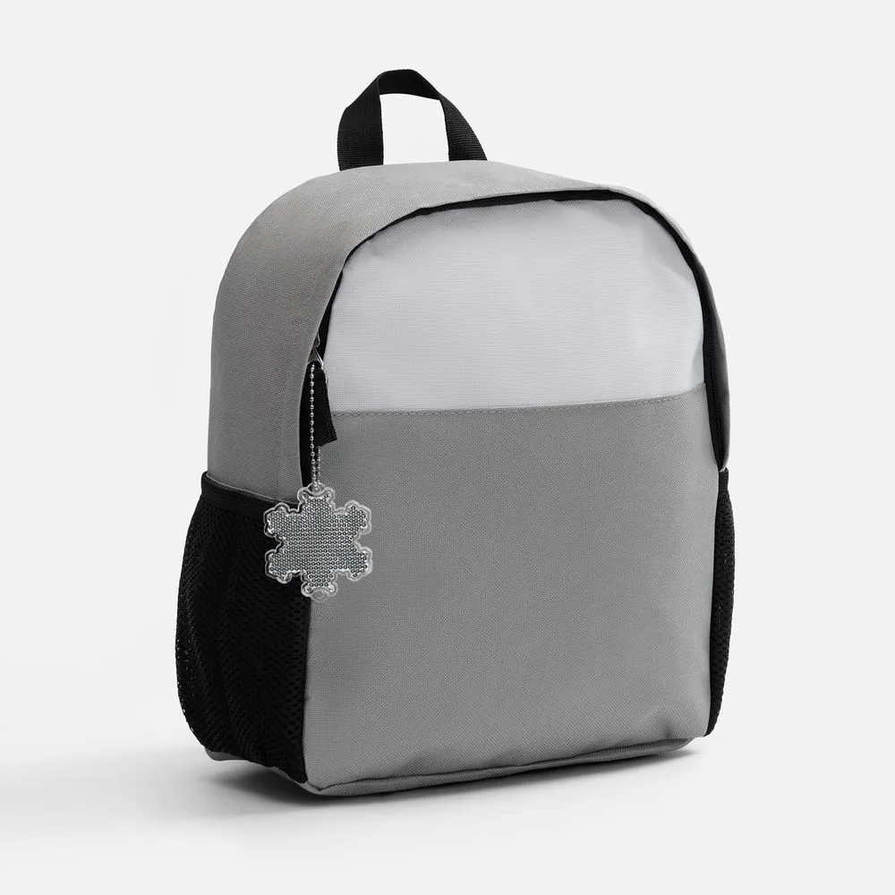 Пешеходный светоотражатель с цепочкой «Снежинка», белый заказать онлайн с вашим дизайном на заказ в Москве и области