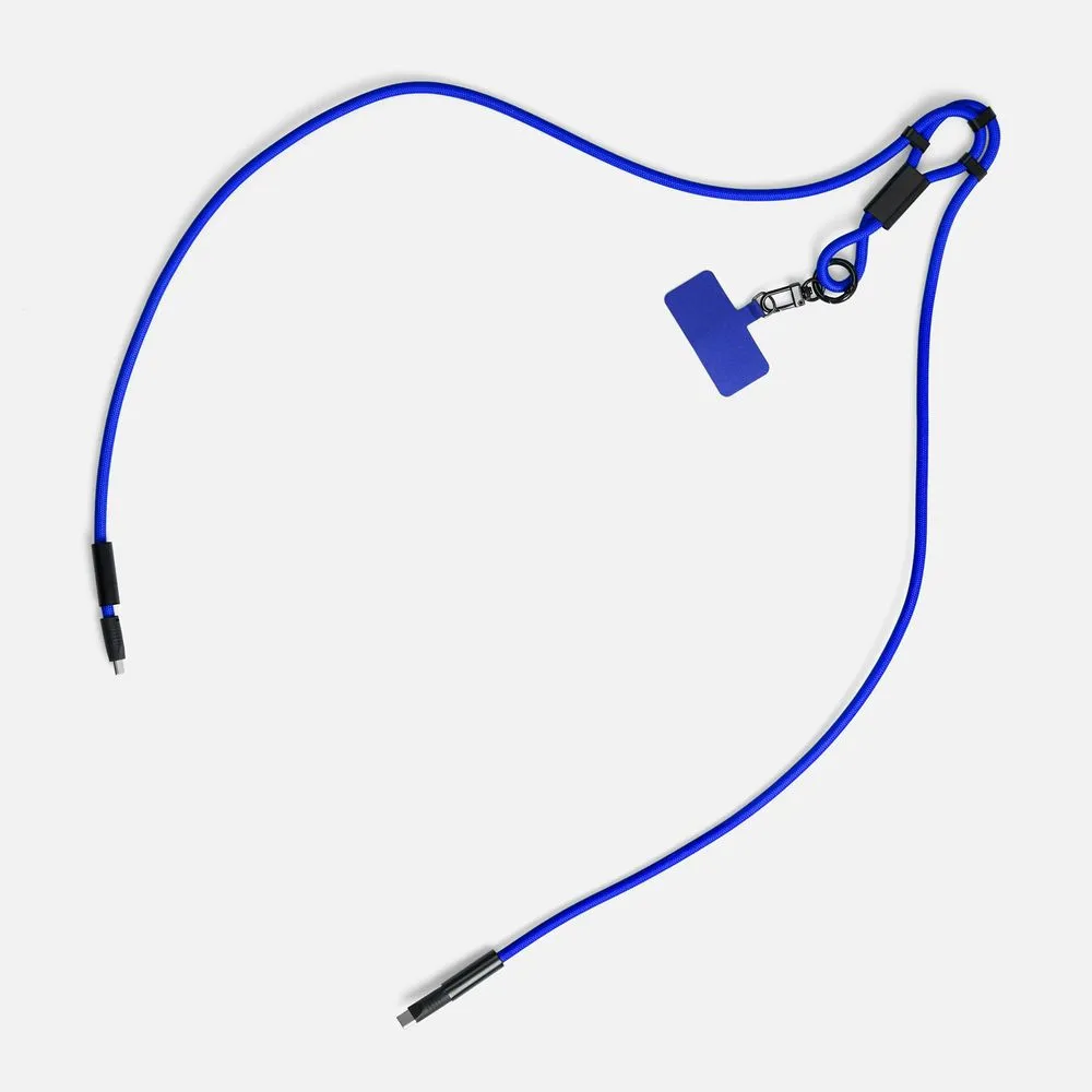 Кабель-ланьярд energyFlex Power Delivery 60 Вт, темно-синий заказать онлайн с вашим дизайном на заказ в Москве и области