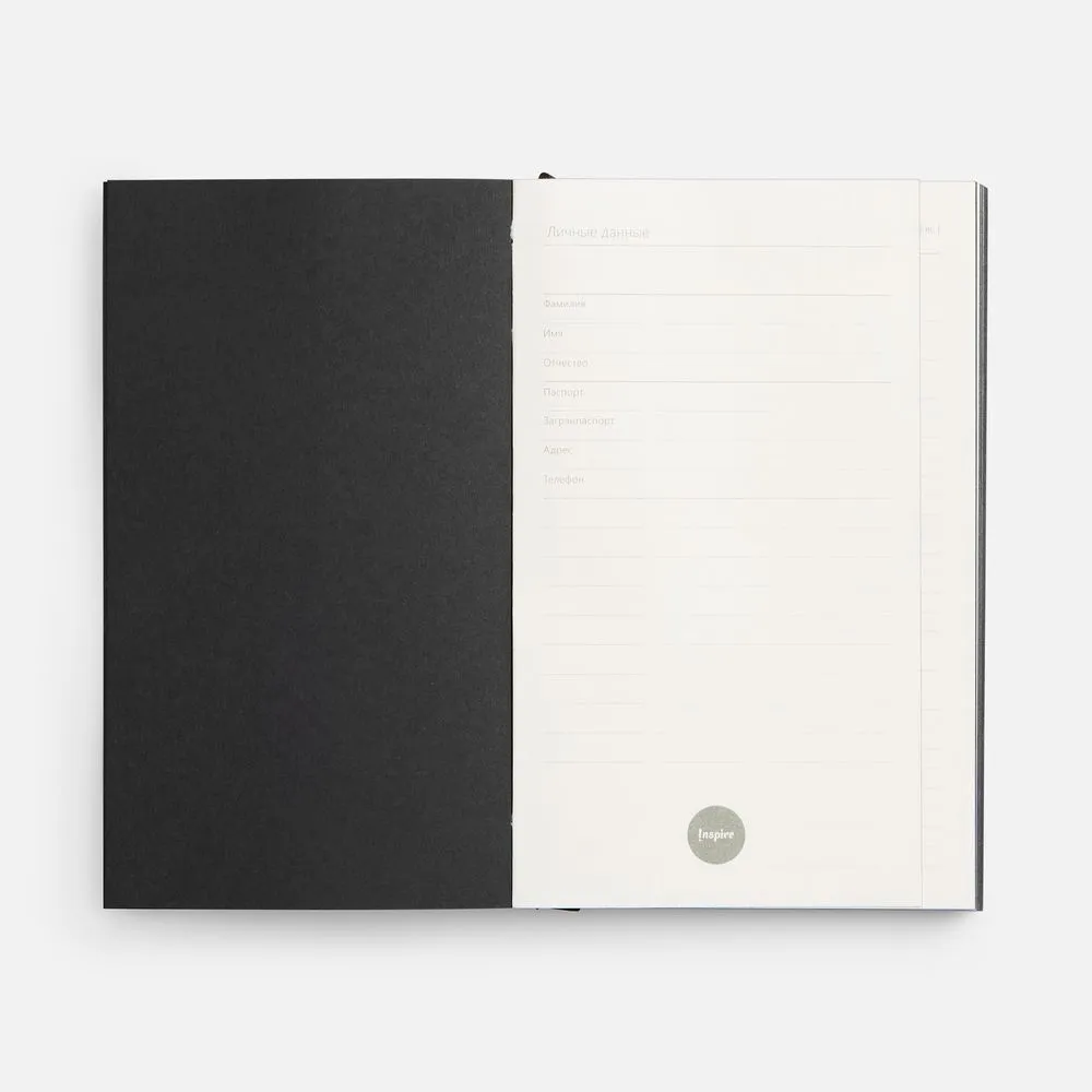 Ежедневник Flat Mini, недатированный, черный заказать онлайн с вашим дизайном на заказ в Москве и области