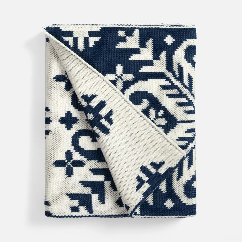 Шарф Wintertude L, синий с белым заказать онлайн с вашим дизайном на заказ в Москве и области