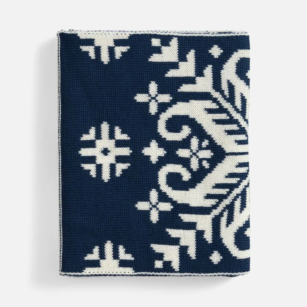 Шарф Wintertude L, синий с белым заказать онлайн с вашим дизайном на заказ в Москве и области