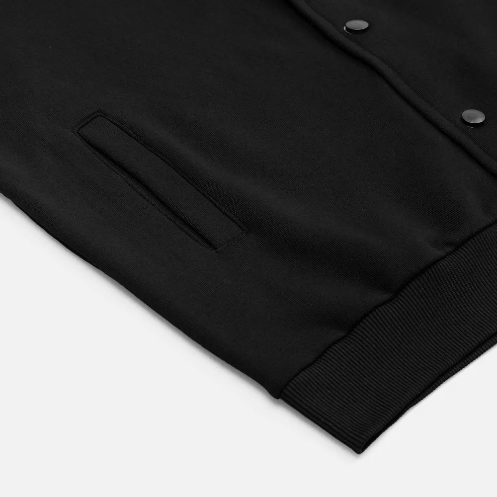 Бомбер унисекс Nuppu, черный заказать онлайн с вашим дизайном на заказ в Москве и области