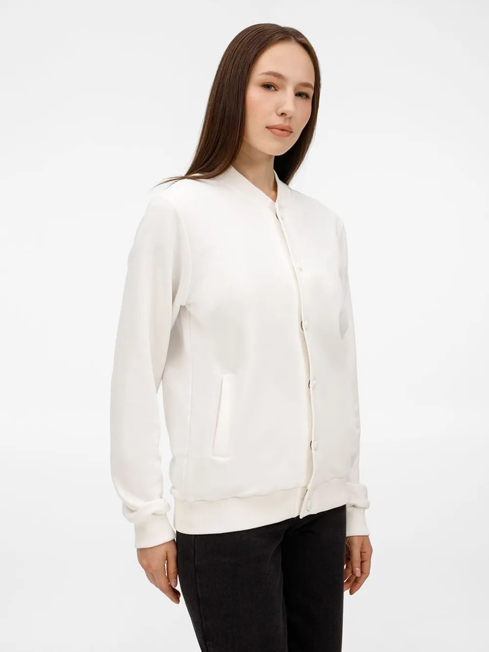 Бомбер унисекс Nuppu, молочно-белый заказать онлайн с вашим дизайном на заказ в Москве и области