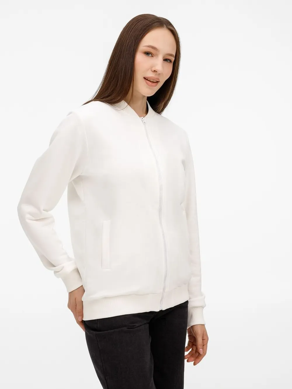 Бомбер унисекс Townie, молочно-белый заказать онлайн с вашим дизайном на заказ в Москве и области