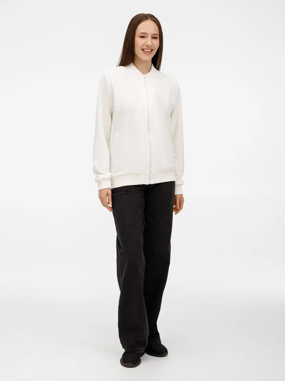 Бомбер унисекс Townie, молочно-белый заказать онлайн с вашим дизайном на заказ в Москве и области