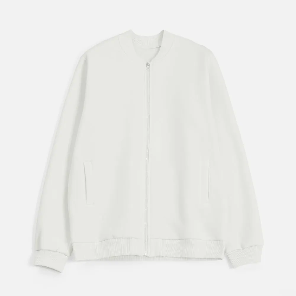 Бомбер унисекс Estado, молочно-белый заказать онлайн с вашим дизайном на заказ в Москве и области