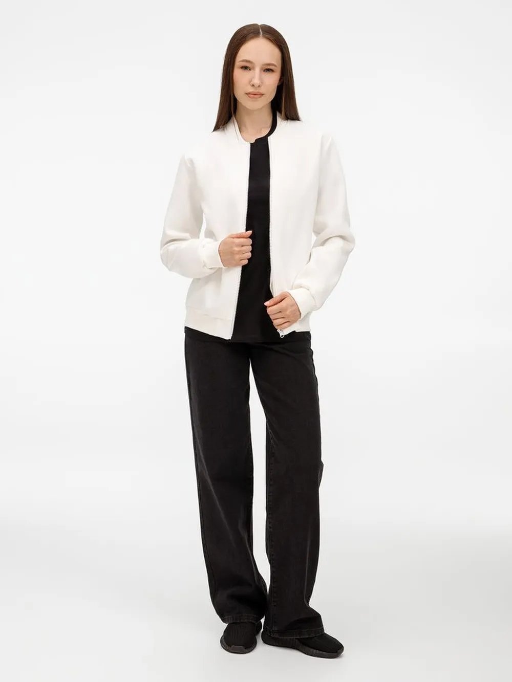 Бомбер унисекс Estado, молочно-белый заказать онлайн с вашим дизайном на заказ в Москве и области