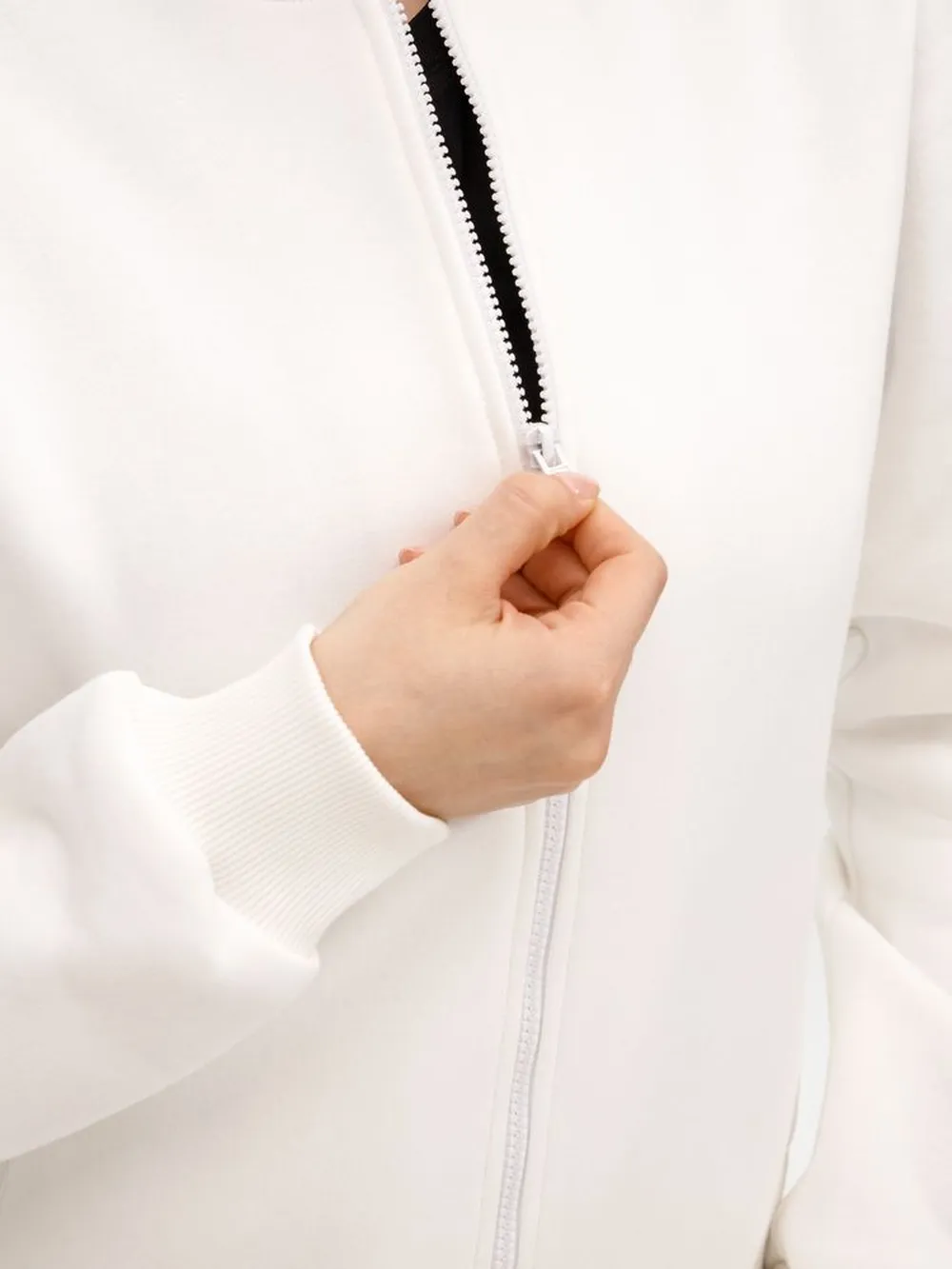 Бомбер унисекс Estado, молочно-белый заказать онлайн с вашим дизайном на заказ в Москве и области