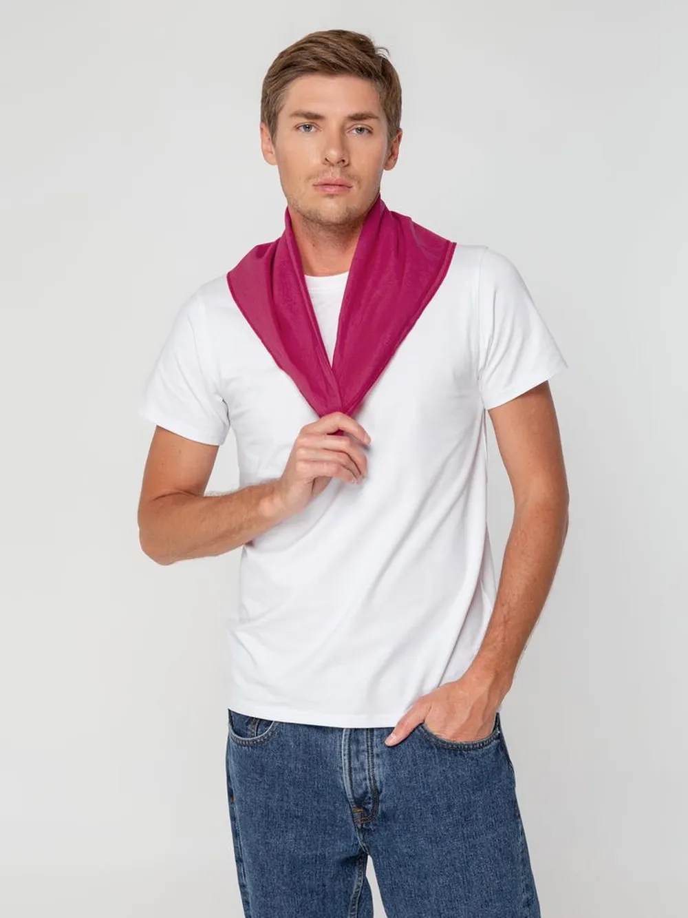 Бандана Overhead, розовая (малиновая) заказать онлайн с вашим дизайном на заказ в Москве и области