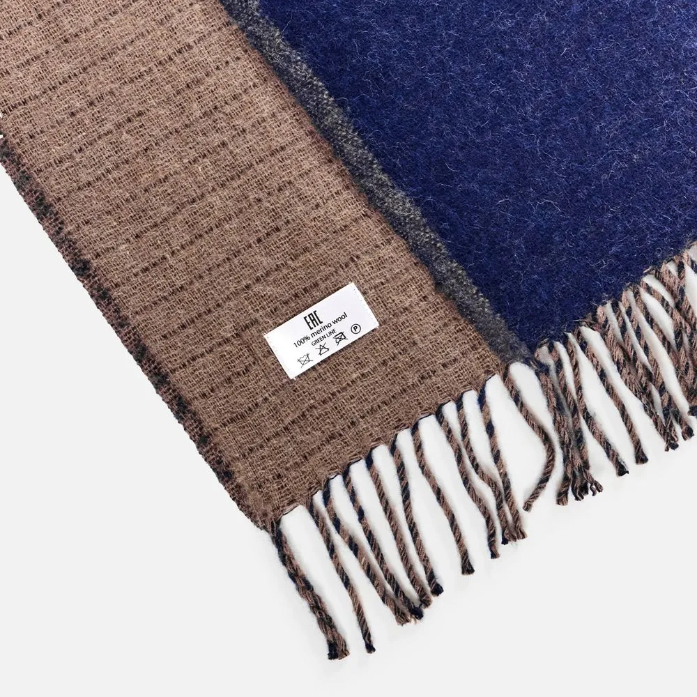 Плед Devika, синий с бежевым заказать онлайн с вашим дизайном на заказ в Москве и области