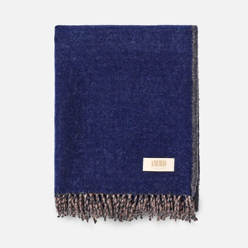 Плед Devika, синий с бежевым заказать онлайн с вашим дизайном на заказ в Москве и области